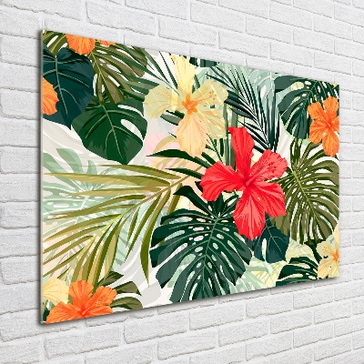 Bild auf glas Hawaiianische Blumen