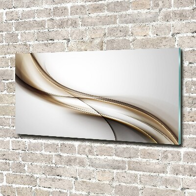 Foto glasbild Braune Welle