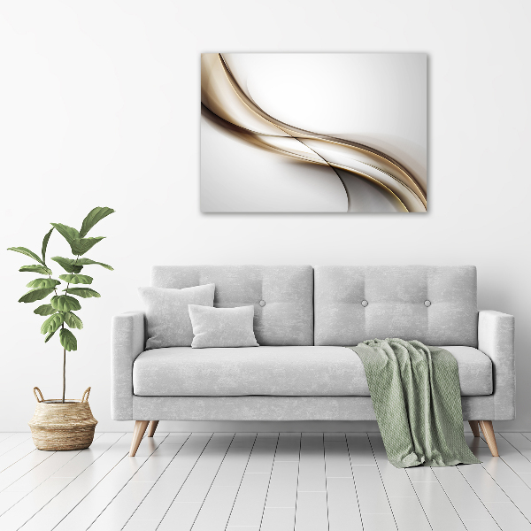 Foto glasbild Braune Welle