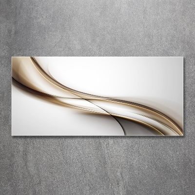 Foto glasbild Braune Welle