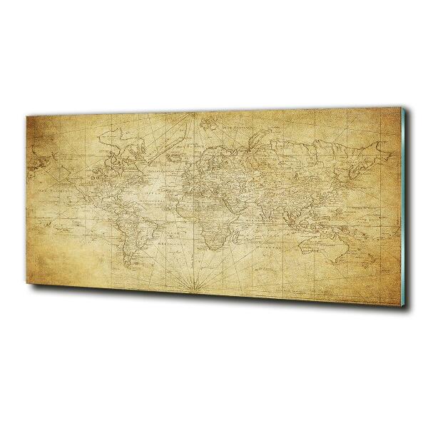 Foto glasbild Karte der alten Welt