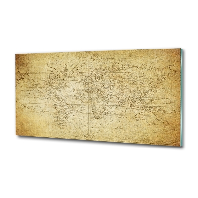 Foto glasbild Karte der alten Welt