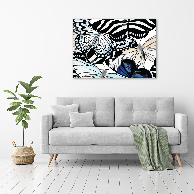 Bild auf glas Schmetterlinge und Blumen