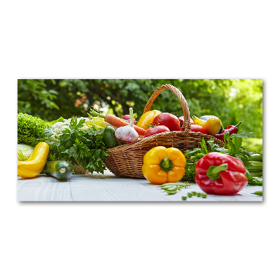 Glasbild Gemüsekorb
