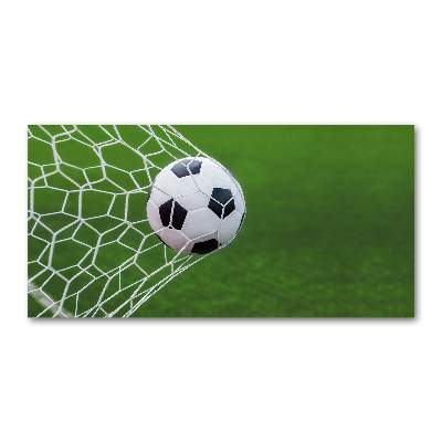 Foto glasbild Der Ball ist im Tor