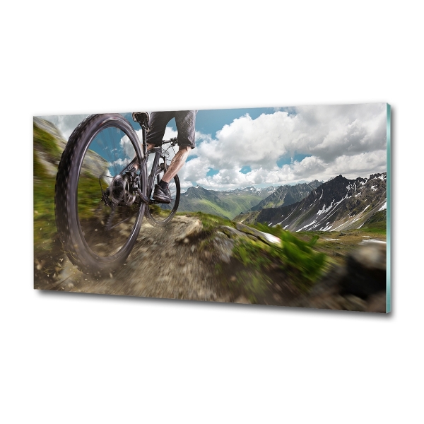 Bild auf glas Mountainbiken