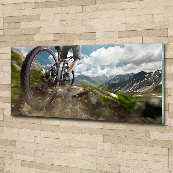 Bild auf glas Mountainbiken