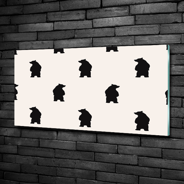 Foto glasbild Bären