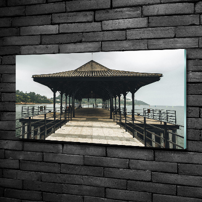 Foto glasbild Hong Kong Pier