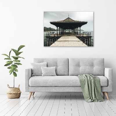 Foto glasbild Hong Kong Pier