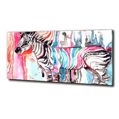 Bild auf glas Buntes Zebra