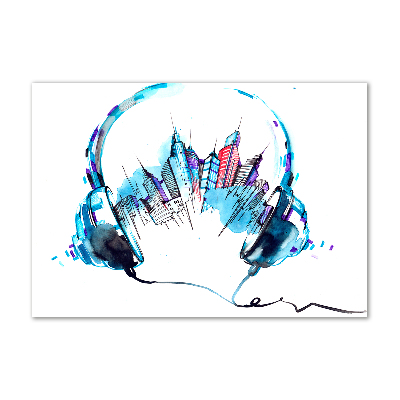 Foto glasbild Geräusche der Stadt