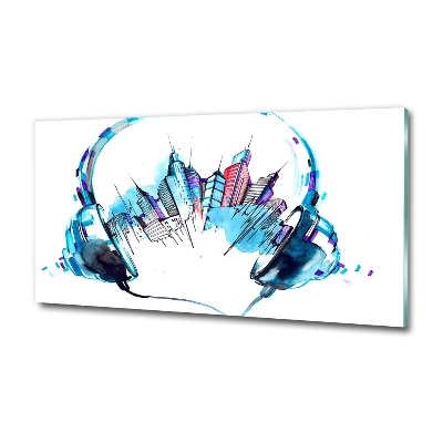 Foto glasbild Geräusche der Stadt