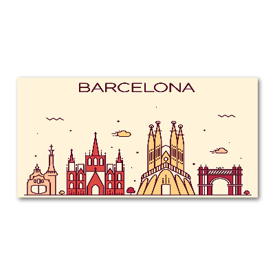 Bild auf glas Die Inschrift Barcelona