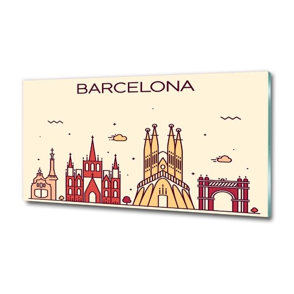 Bild auf glas Die Inschrift Barcelona