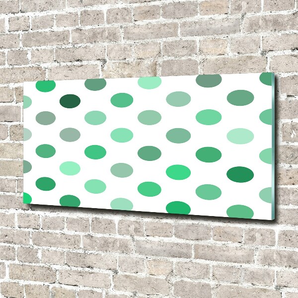 Glasbild Grüne Punkte