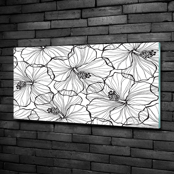 Glasbild Hawaiianische Blumen