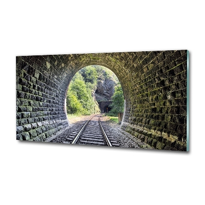 Foto glasbild Eisenbahntunnel
