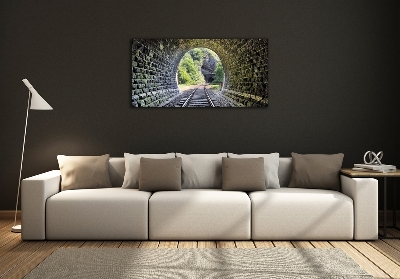 Foto glasbild Eisenbahntunnel
