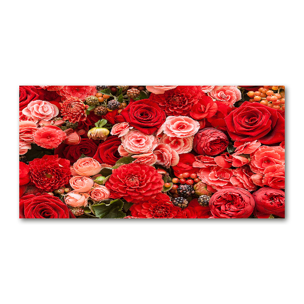 Bild auf glas Rote Blüten