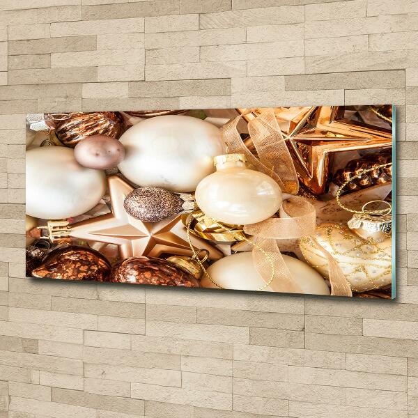 Bild auf glas Weihnachtskugeln