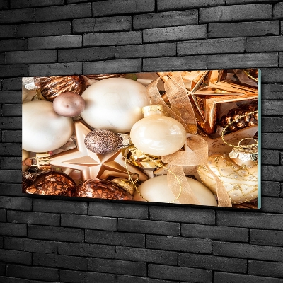 Bild auf glas Weihnachtskugeln