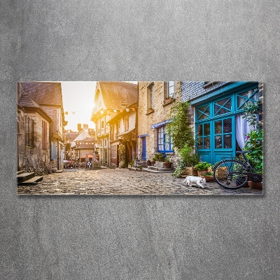 Foto glasbild Eine charmante Straße