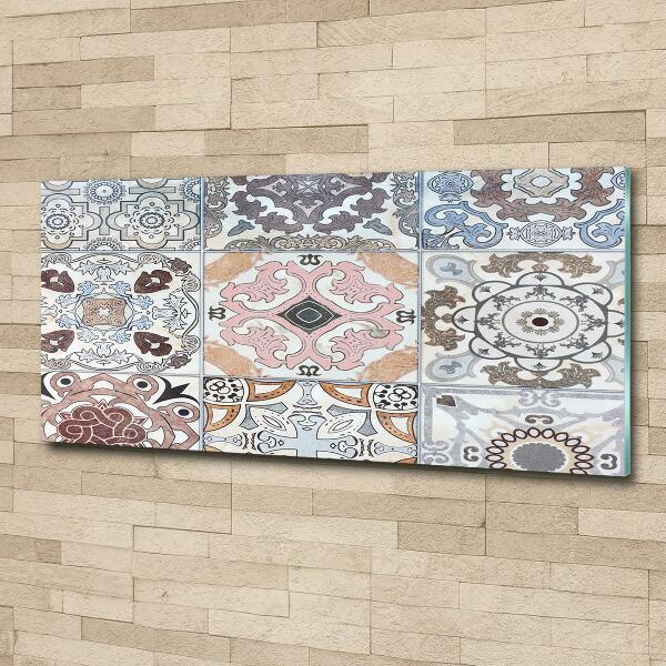 Glasbild Keramikfliesen