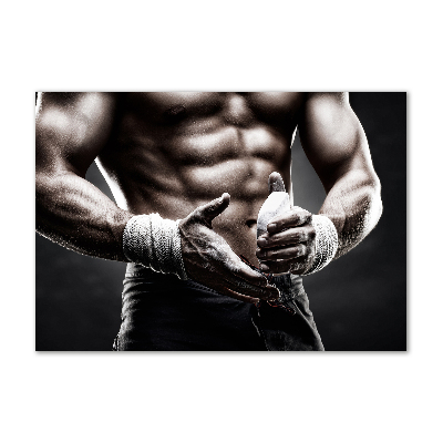 Glasbild Muskelaufbau