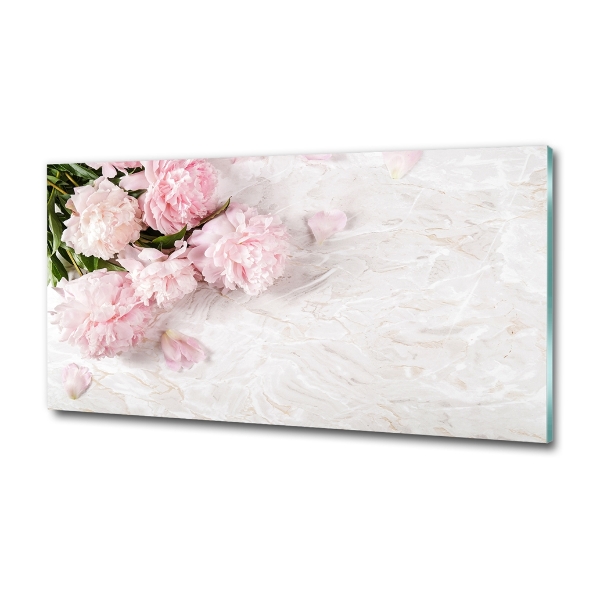 Bild auf glas Pfingstrosen