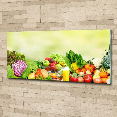 Glasbild Gemüse und Obst