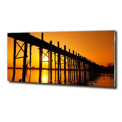 Foto glasbild Sunset Bridge