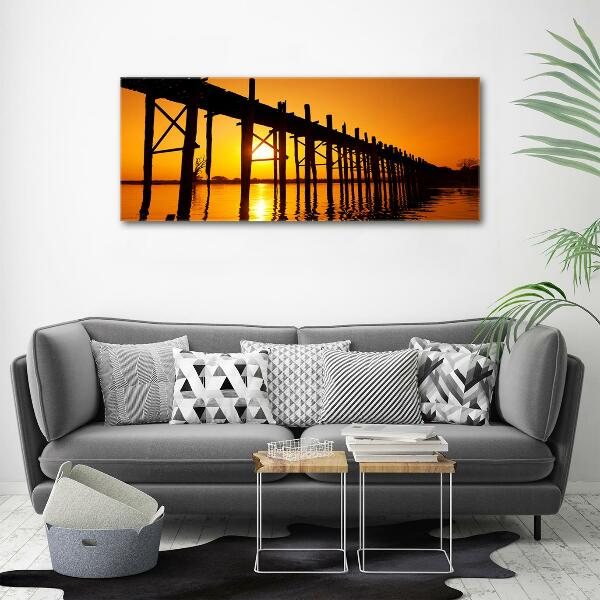 Foto glasbild Sunset Bridge