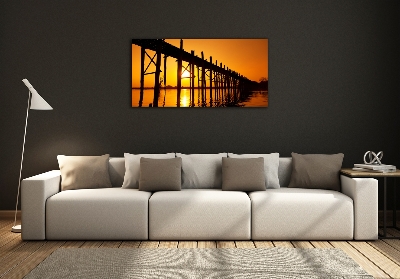 Foto glasbild Sunset Bridge