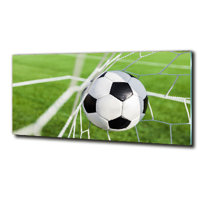 Foto glasbild Der Ball ist im Tor