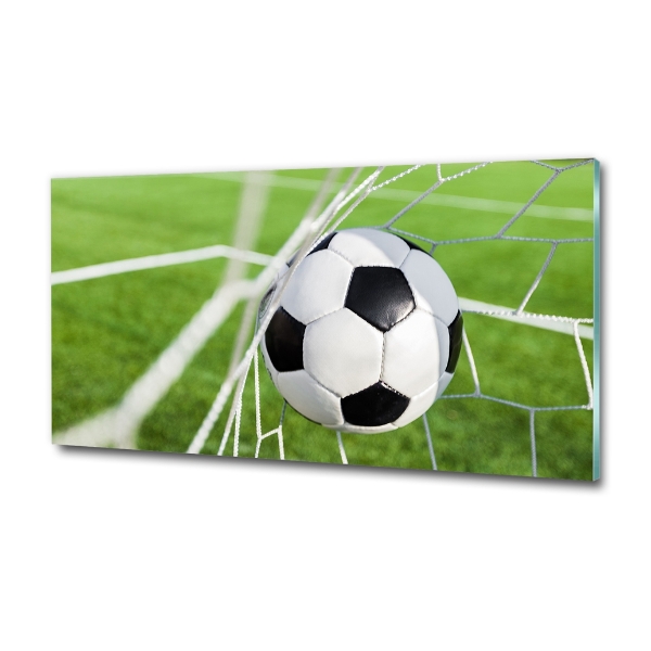 Foto glasbild Der Ball ist im Tor