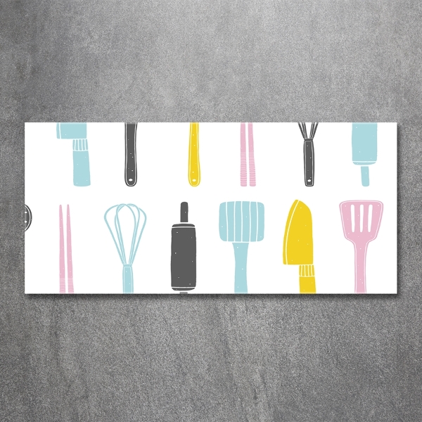 Foto glasbild Küchenutensilien