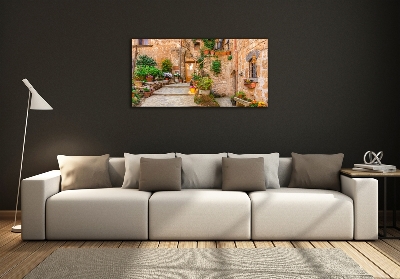 Foto glasbild Eine charmante Straße