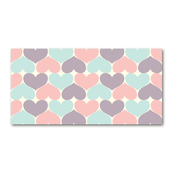 Bild auf glas Bunte Herzen