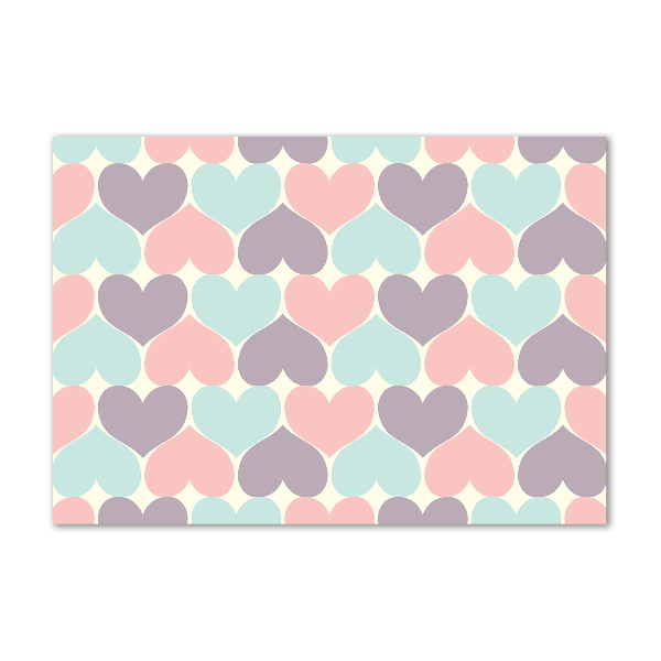 Bild auf glas Bunte Herzen