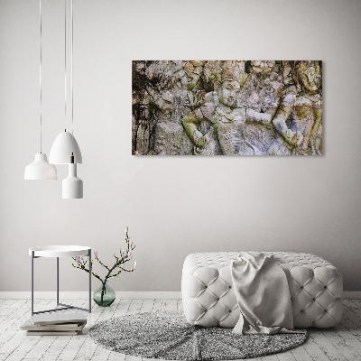 Foto glasbild Steinskulptur