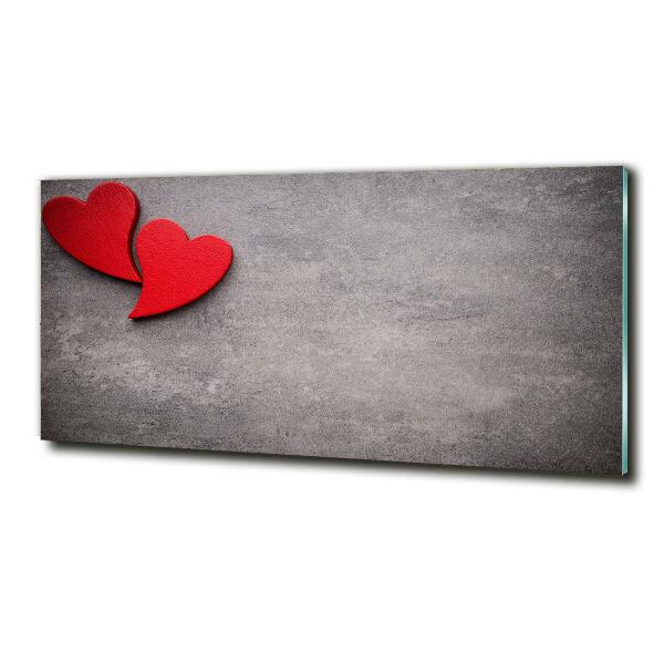 Bild auf glas Rote Herzen