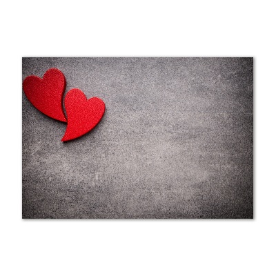 Bild auf glas Rote Herzen