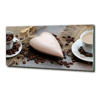 Glasbild Kaffee mit Milch