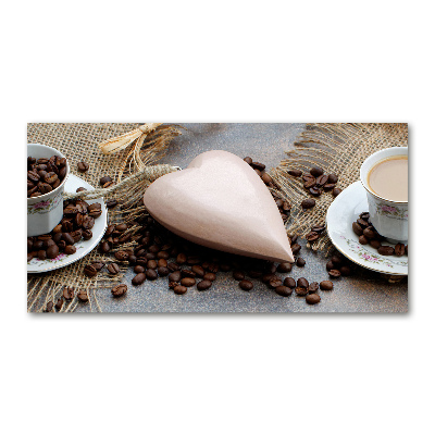 Glasbild Kaffee mit Milch