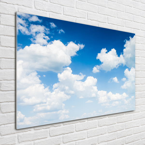 Glasbild Wolken am Himmel