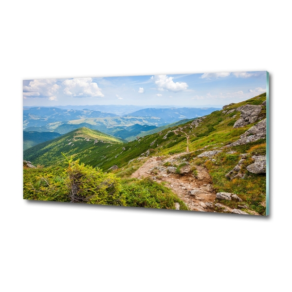 Bild auf glas Grüne Hügel