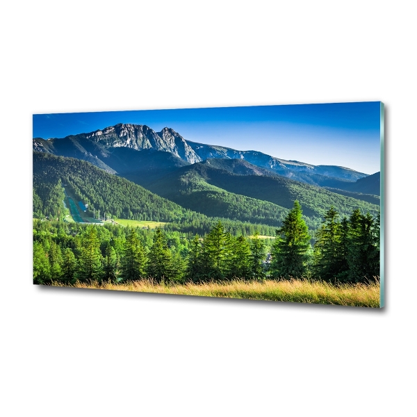 Foto glasbild Skisprungschanze in den Tatra-Bergen