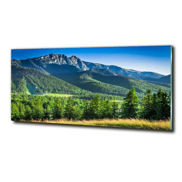 Foto glasbild Skisprungschanze in den Tatra-Bergen