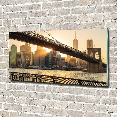 Glasbild Brooklyn Bridge